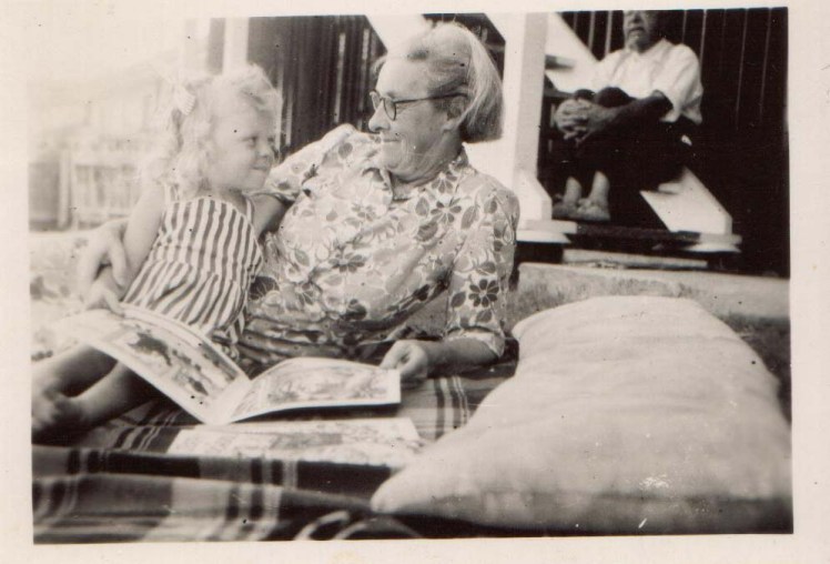 Grandma and me reading