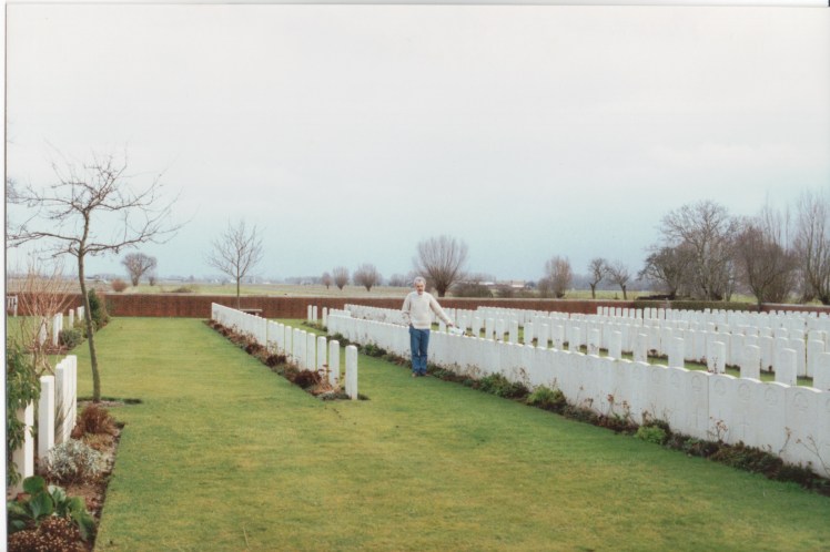 The location of James Gavin's grave in Rue Petillon cemetery November 1992.