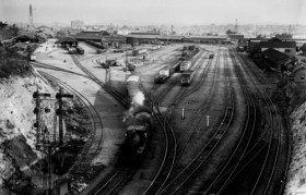 View of the Roma Street Railway Station in Brisbane 1931 SLQ