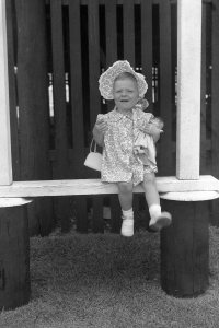 I'm guessing this is the doll, Thelma, that I got for my 2nd birthday.