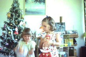 Louisa and Rach Xmas pres 1977 or 76