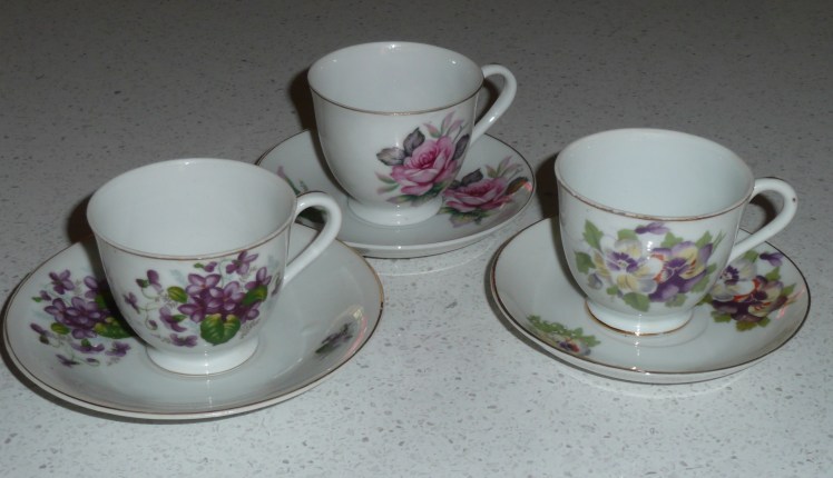 Tiny teacups from Aunty Emily.