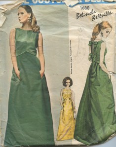 This is the Vogue pattern for the pink dress, and also the basis of my wedding dress.