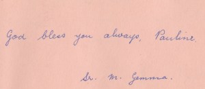 From my autograph. The unusual spelling of my name has always been a challenge.