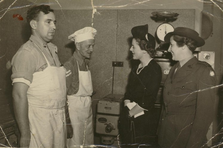 My uncle, Pat Farraher, on the left meets an unknown Vis Dig.