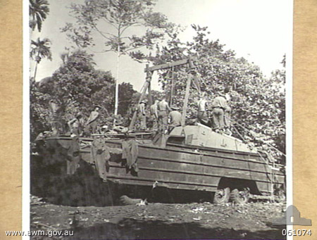 Photograph 61074 from the AWM Collection, taken in the Finchhafen area of PNG.