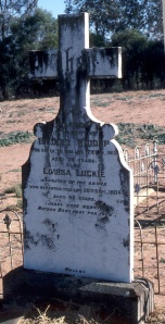 Bridget (O'Brien) Widdup's grave in the Urana cemetery.