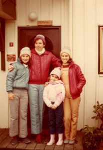 Looking the part as we set forth from our cabin.