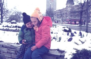 One of my all time family favourites. DD1 and DD2 in Interlaken, Easter Sunday 1977.