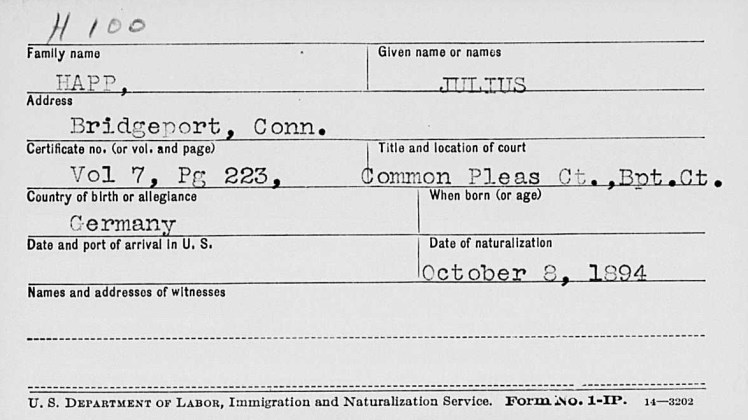 Julius Happ natn 1894 fm FamSearch