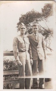 Two cousins meet: John Garvey (USA) and Reg Gill (Sydney).