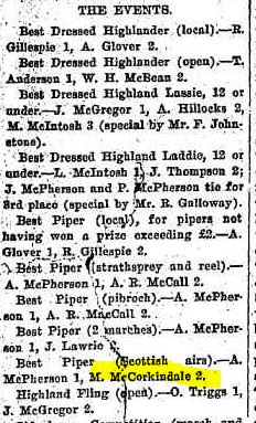 McCORKINDALE Malcolm Warwick Daily News 1919
