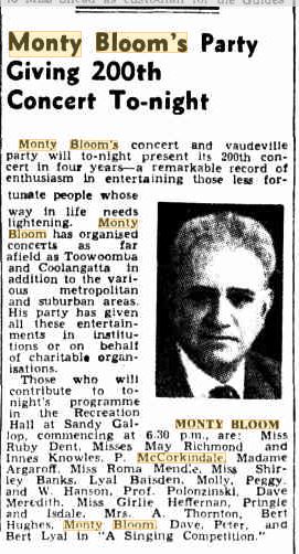 McCORKINDALE Peter and Monty Bloom Telegraph