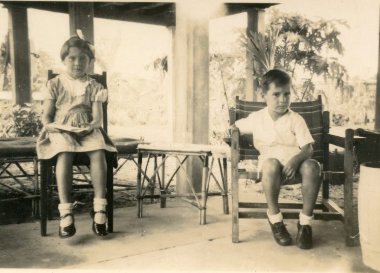 37 Lee and Peter 3rd house Popodetta 1955