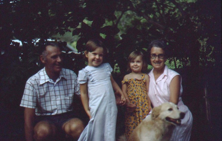 Kaye and Les Cass with Louisa and Rach 1976