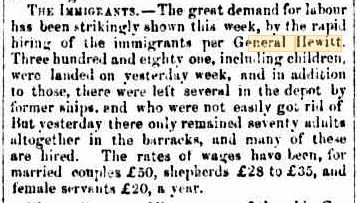 General Hewitt Dec 1854 MBC 30 Dec 1854