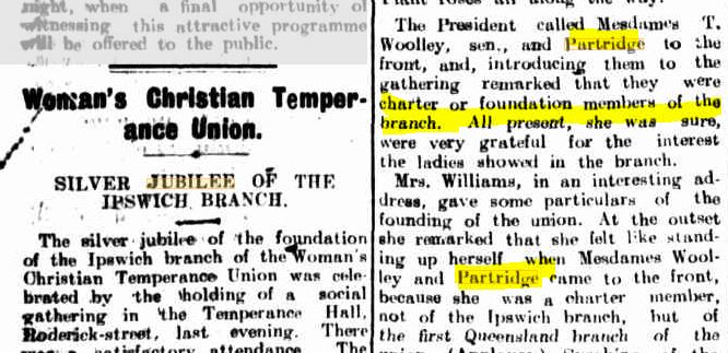 Hannah Patridge WCTU foundation member