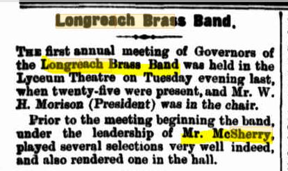 P McSherry Longreach brass band