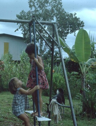 Cass girls on our swing Gerehu 1976