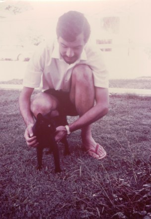 Peter and cat Toowong 1969