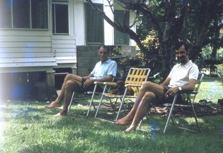 Peter and Les Wewak with Tinka mid 1974